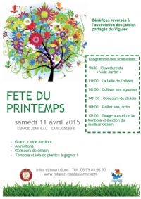 Fête du printemps à l'Espace Jean Cau. Le samedi 11 avril 2015 à carcassonne. Aude.  09H30